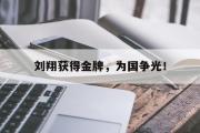 GOGO体育官方网址-刘翔获得金牌，为国争光！
